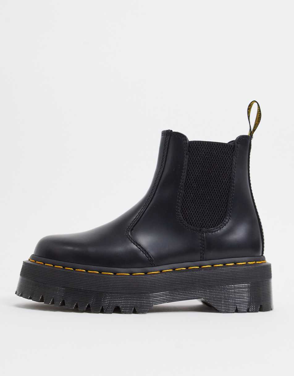 Dr Martens 2976 flatform chelsea boots in black
