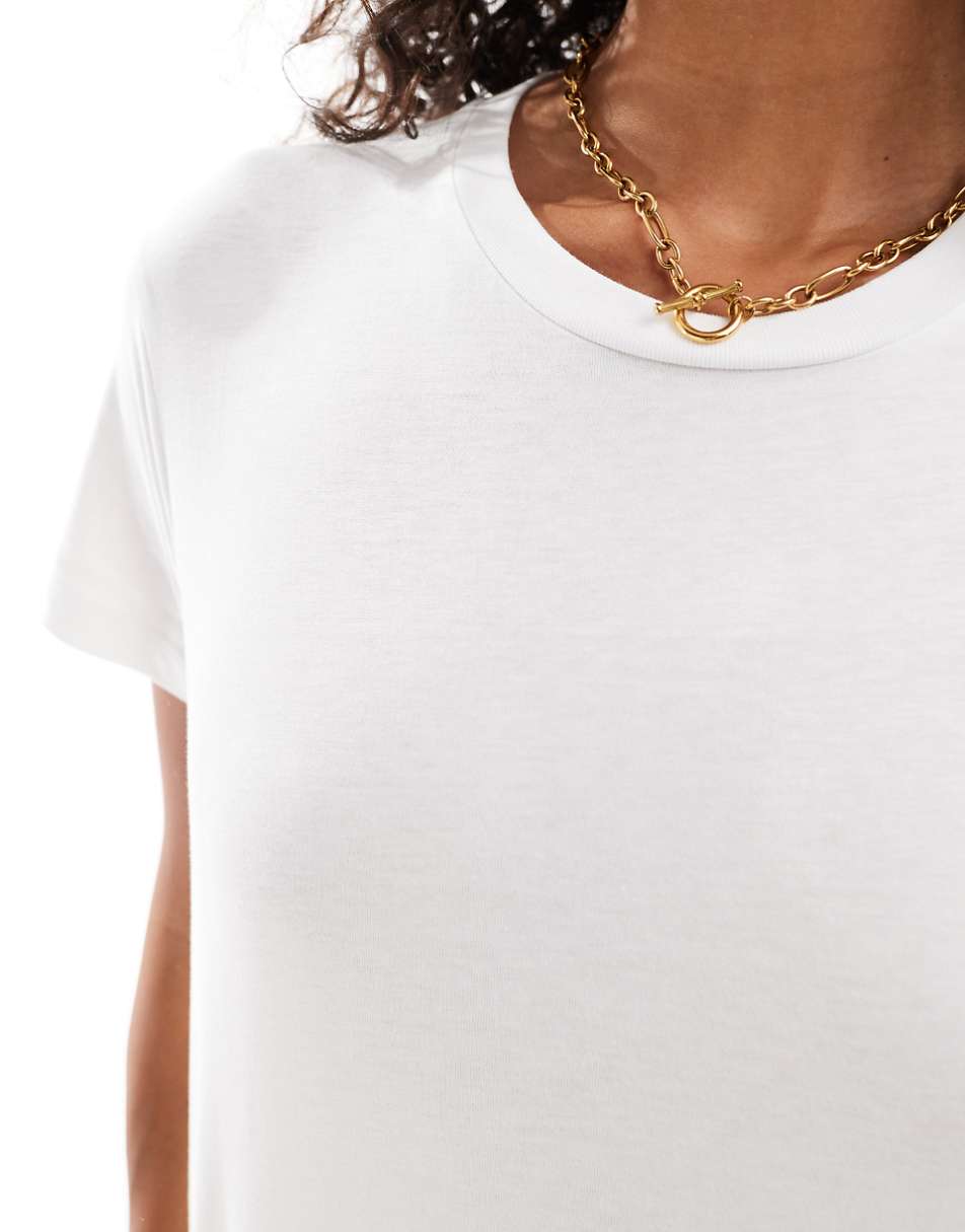 ASOS DESIGN ultimate t-shirt with crew neck in cotton blend in white - WHITE