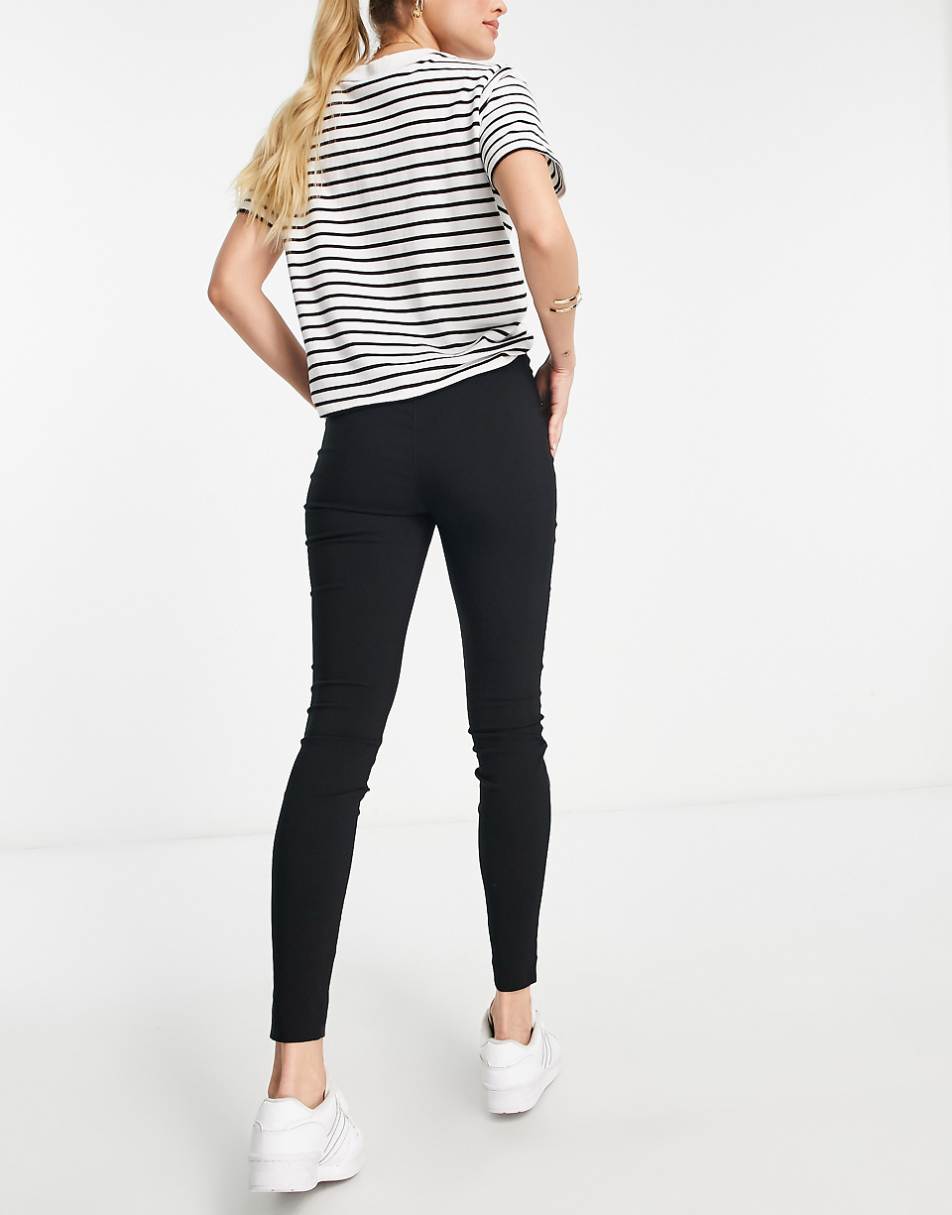 ASOS DESIGN Tall high waist skinny fit tailored pants in black