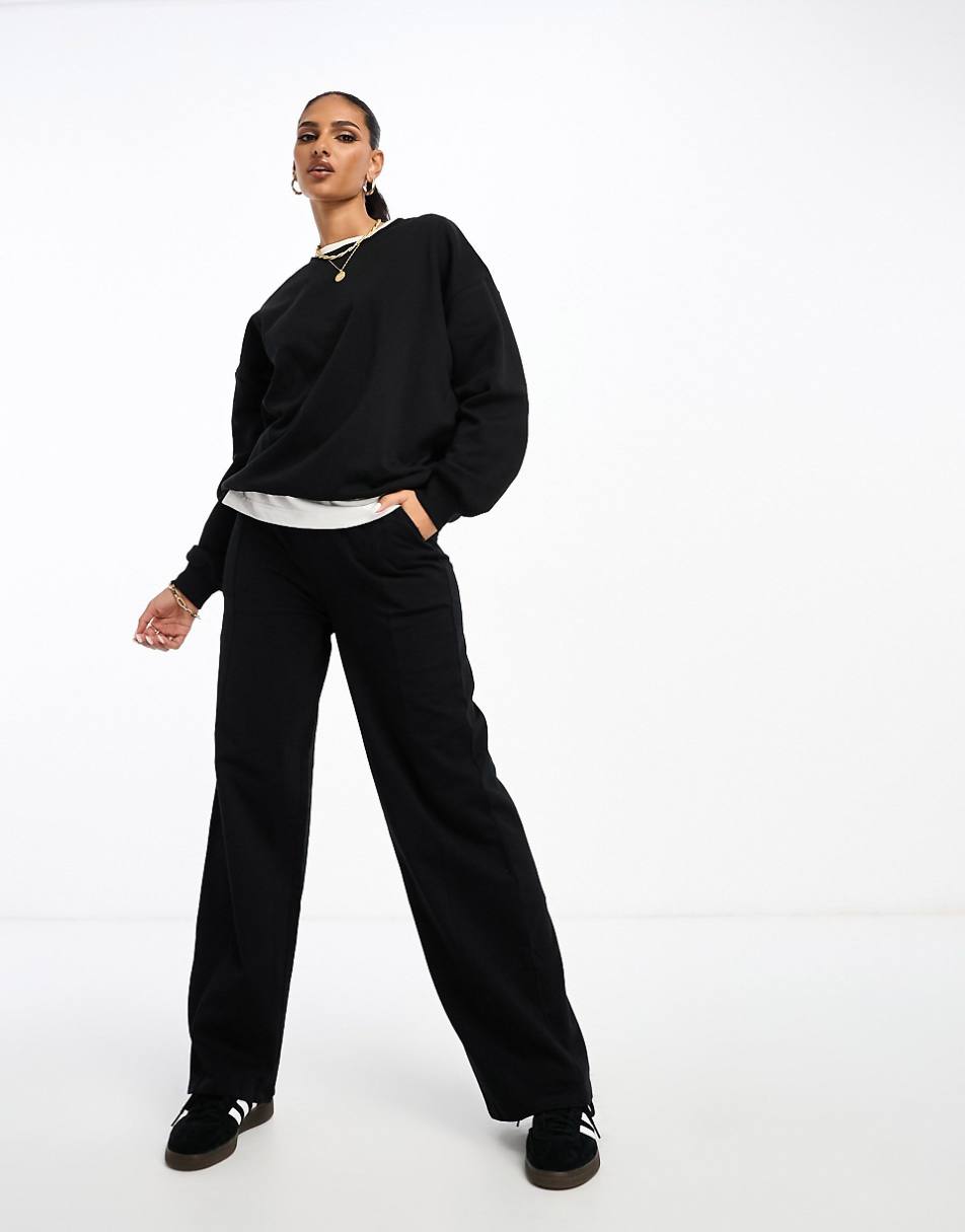 ASOS DESIGN ultimate oversized sweatshirt in black - part of a set