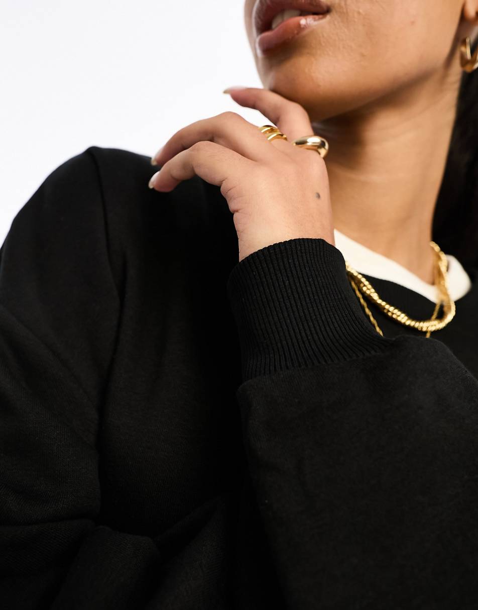 ASOS DESIGN ultimate oversized sweatshirt in black - part of a set
