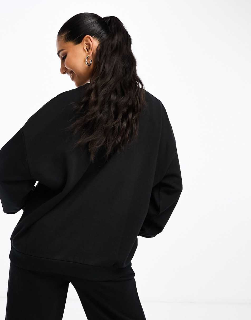 ASOS DESIGN ultimate oversized sweatshirt in black - part of a set
