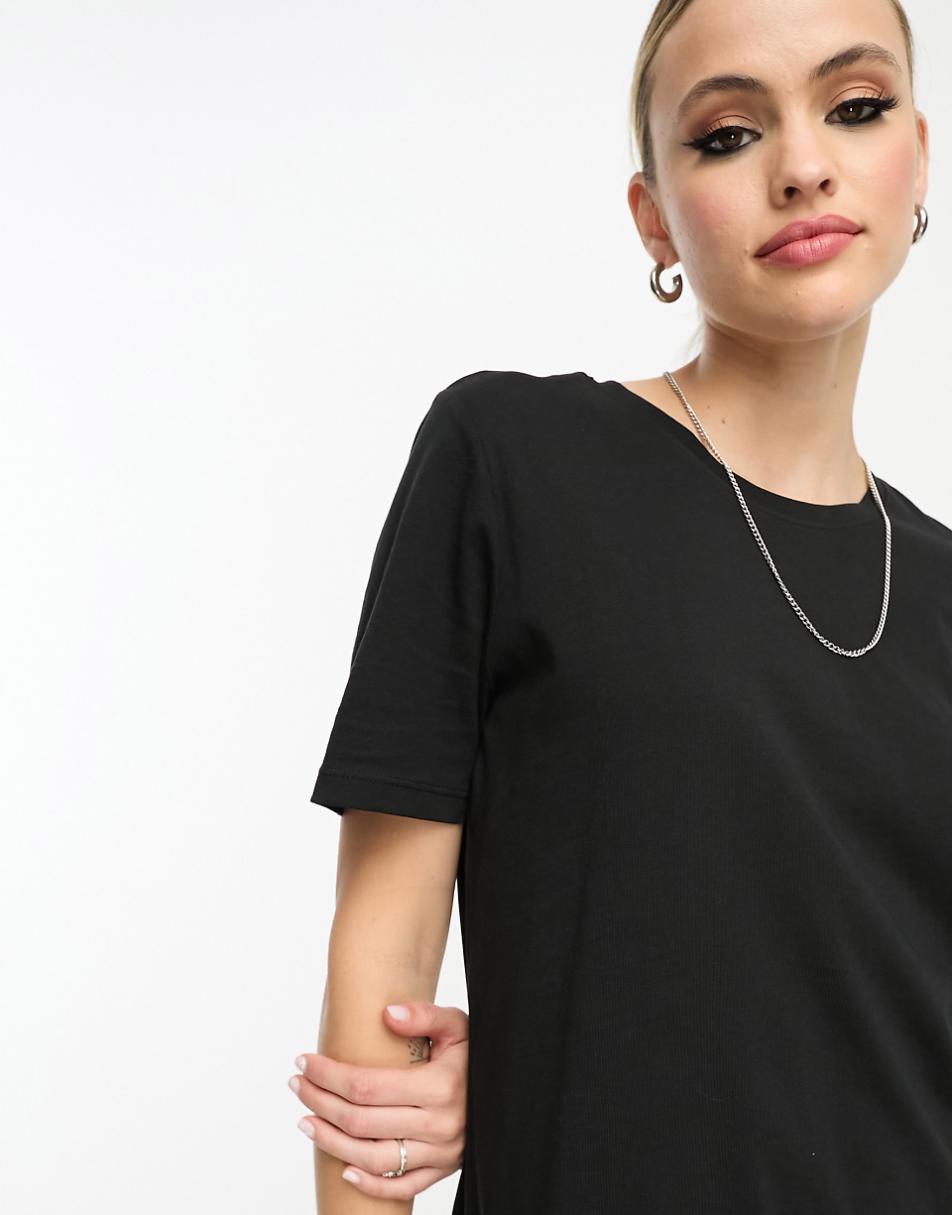 Only Tall mini T-shirt dress in black