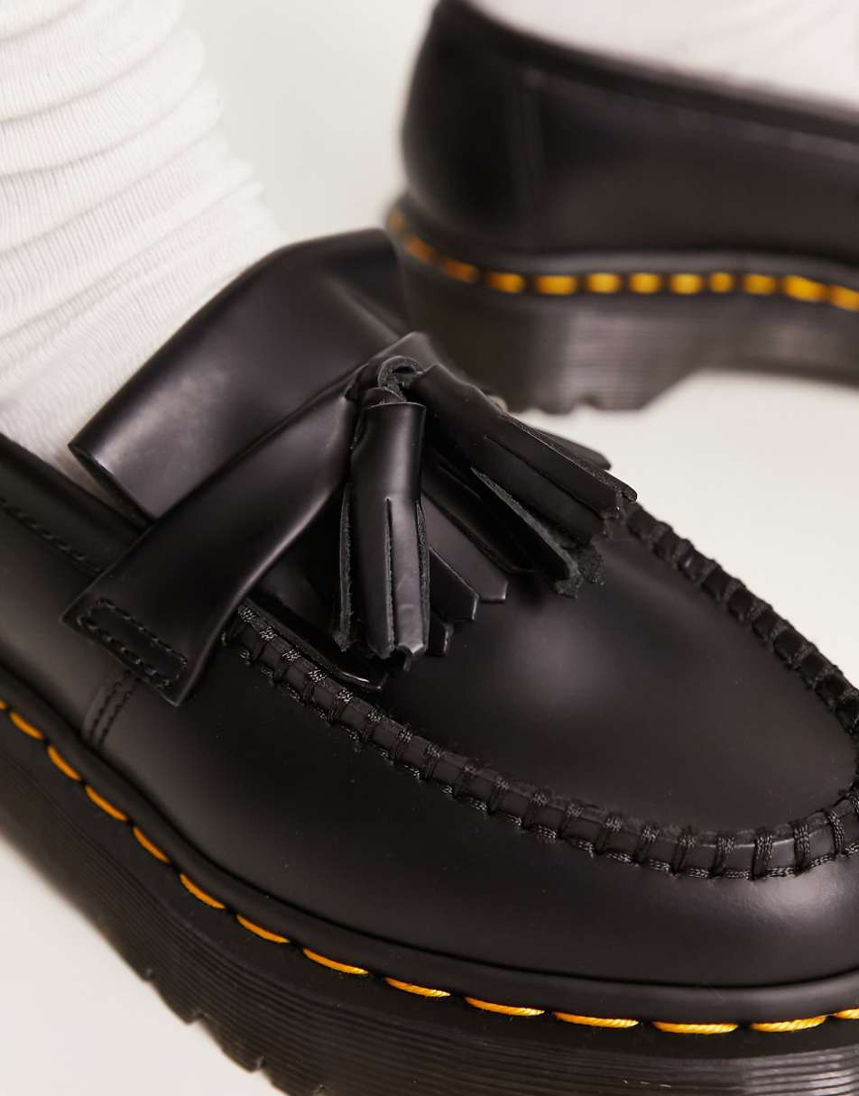 Dr Martens Adrian quad flatform loafers in black