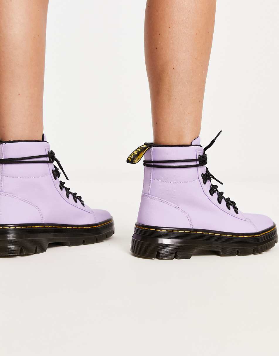 Dr Martens Combs nylon boots in lilac