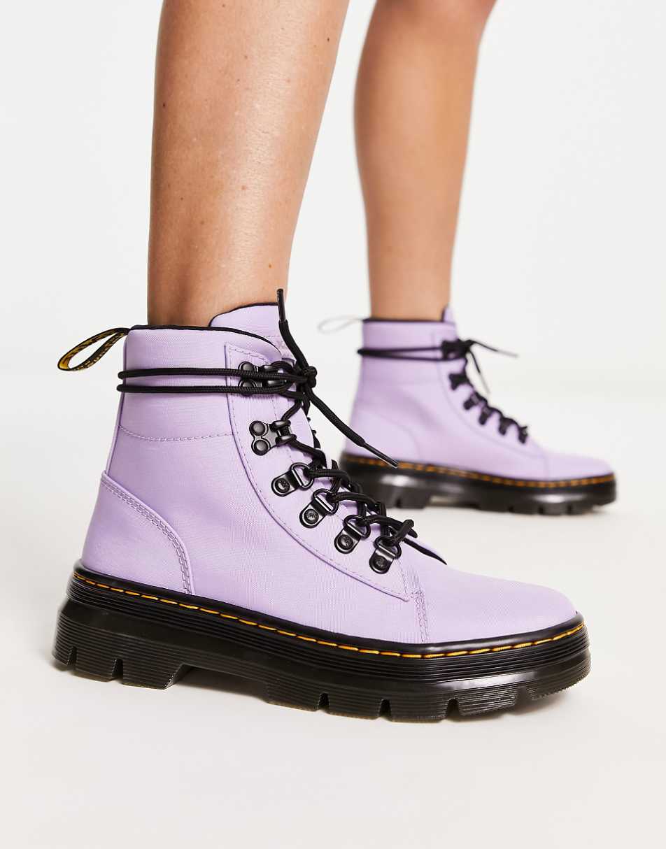 Dr Martens Combs nylon boots in lilac