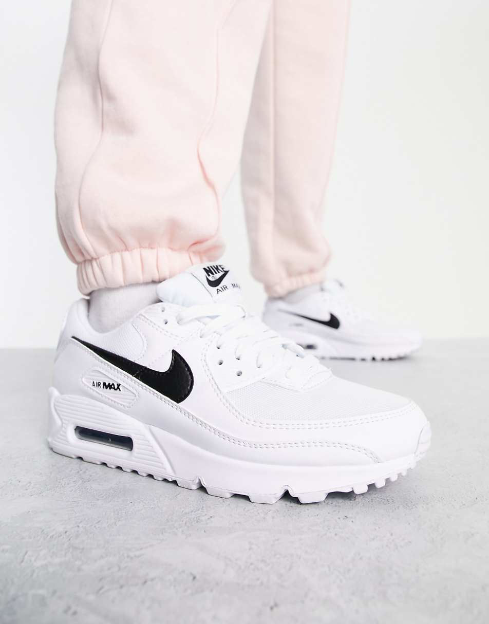 Nike Air Max 90 sneakers in white and black
