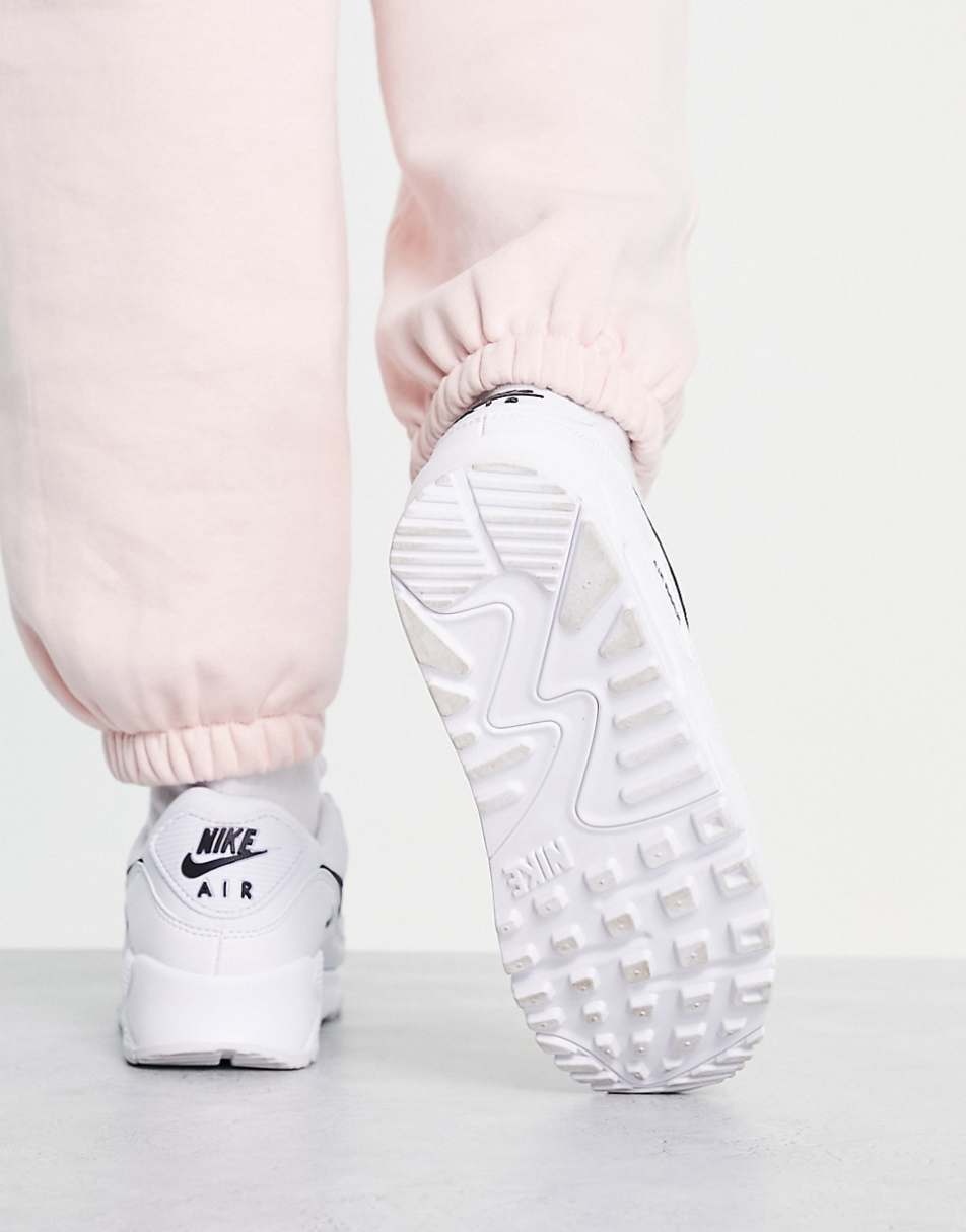 Nike Air Max 90 sneakers in white and black