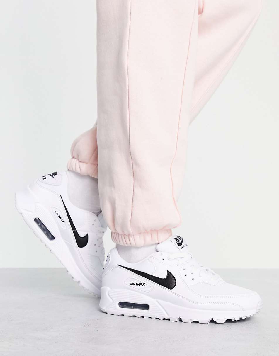 Nike Air Max 90 sneakers in white and black