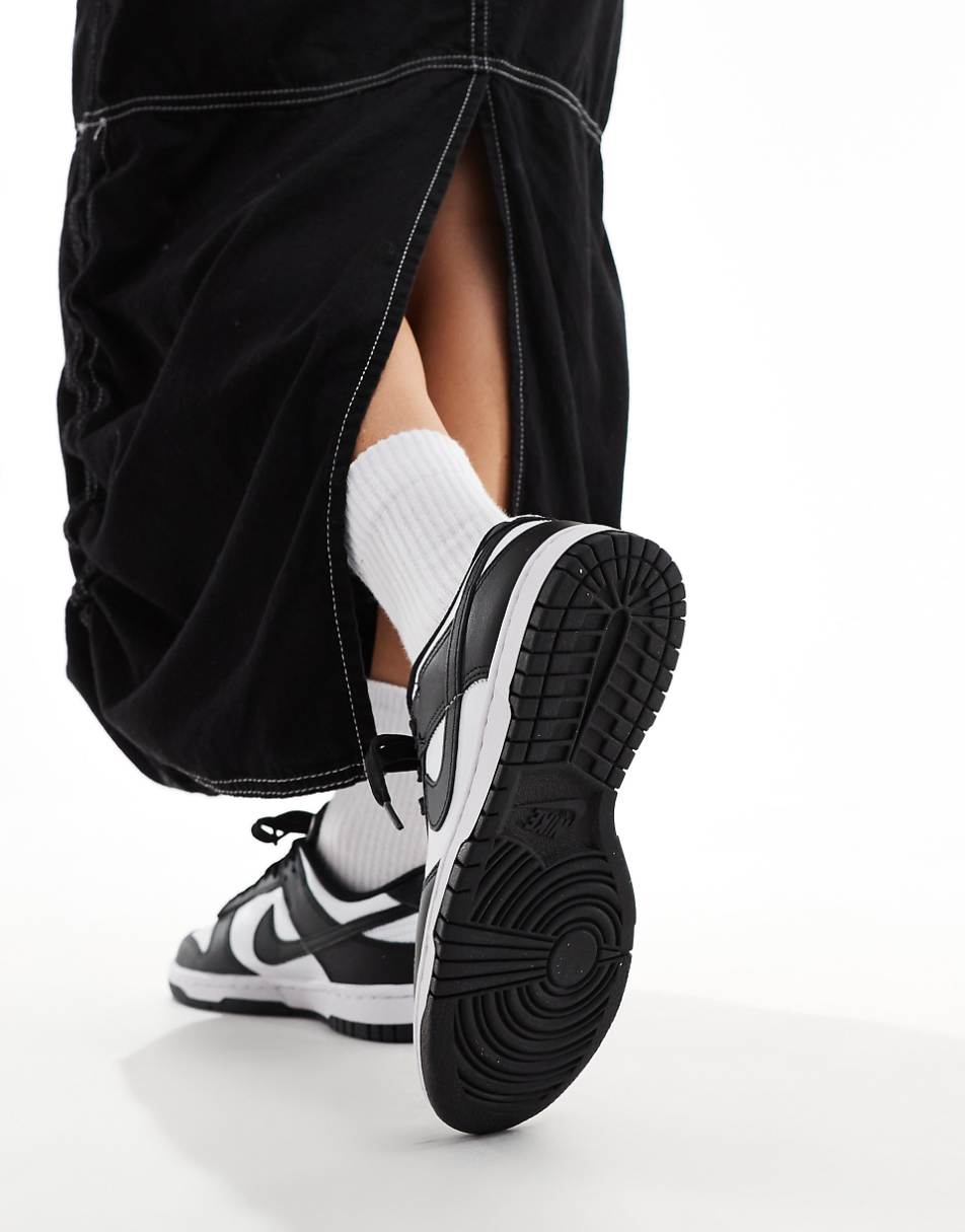 Nike Dunk Low panda sneakers in black and white