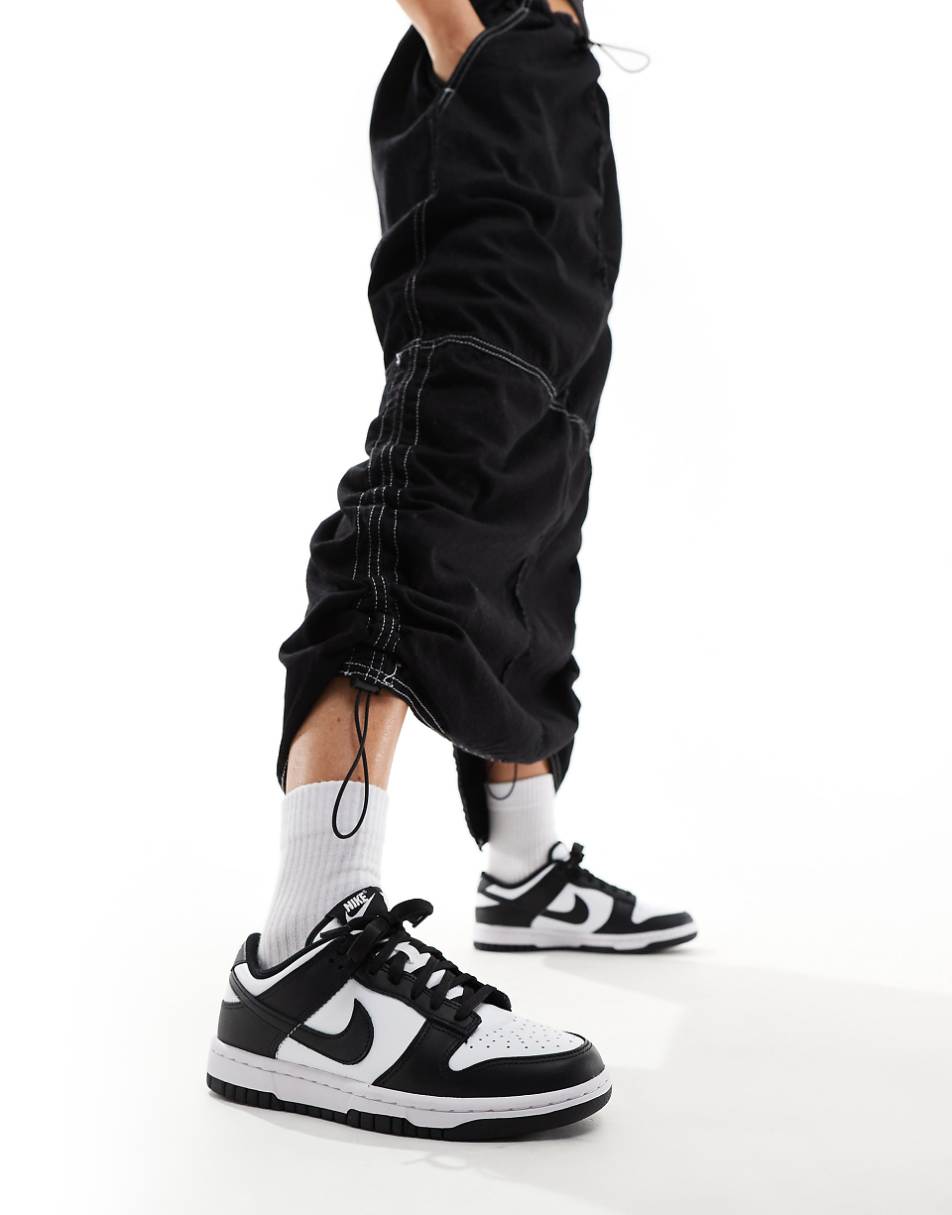Nike Dunk Low panda sneakers in black and white
