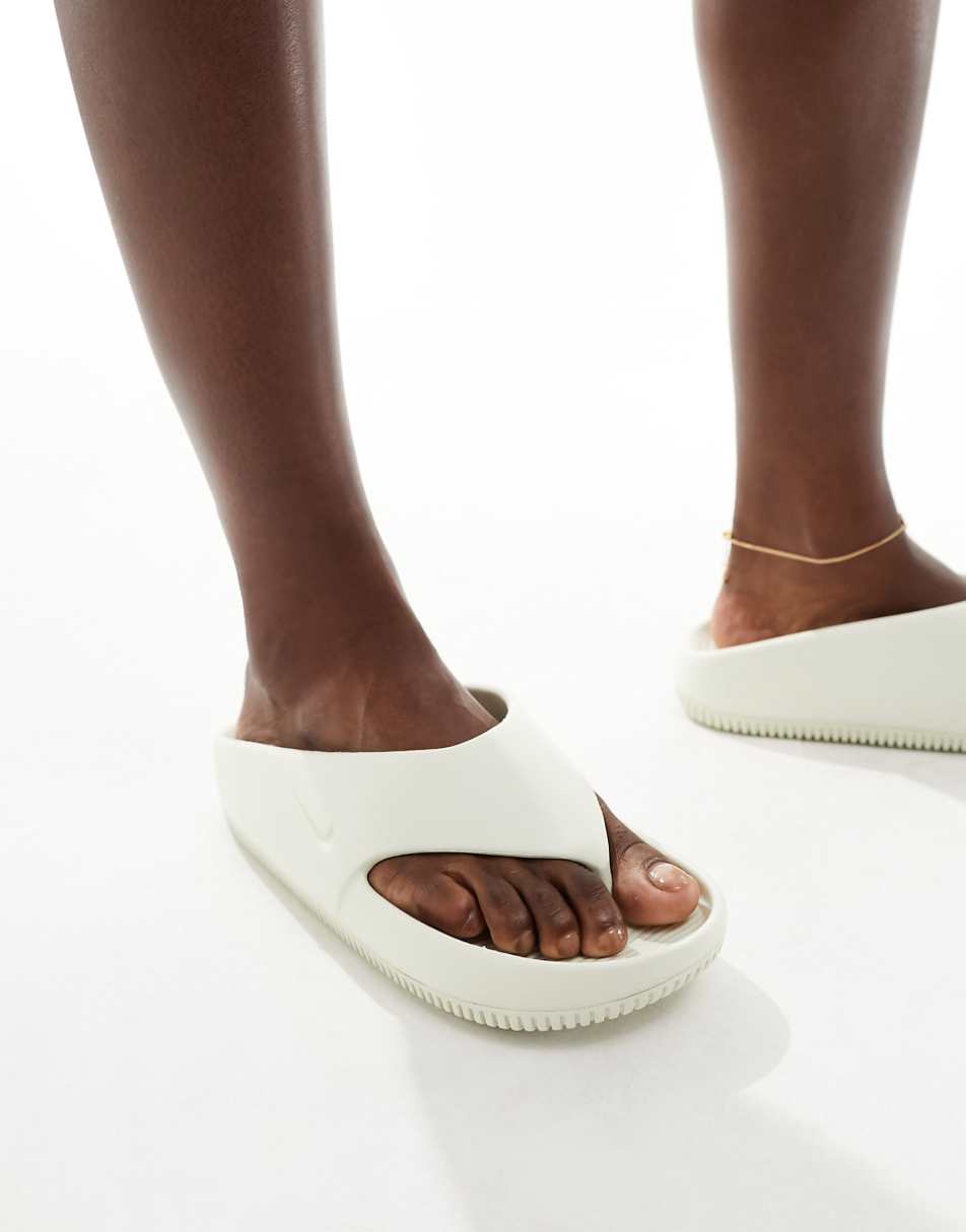 Nike Calm flip flops in off white