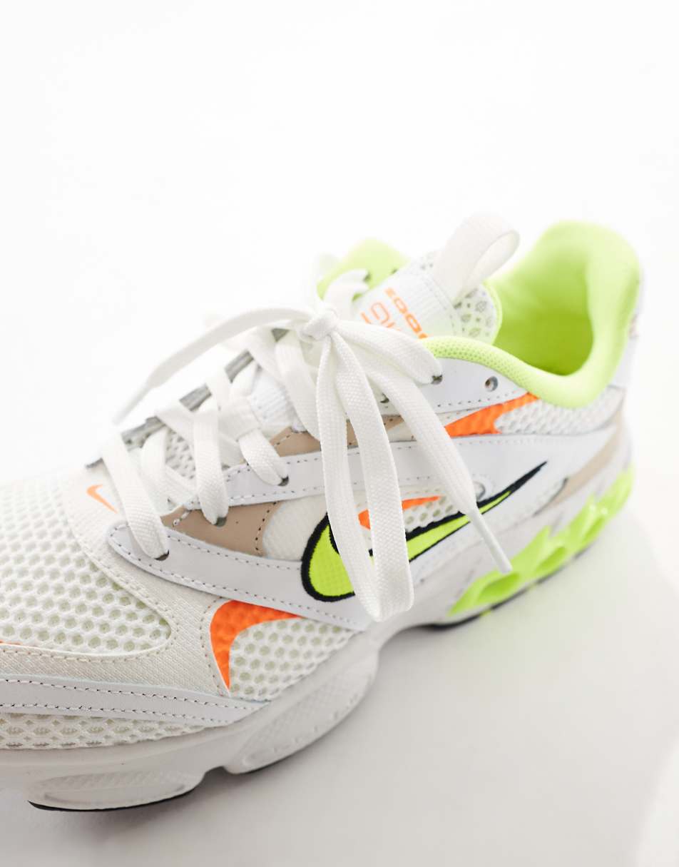 Nike Zoom Air Fire sneakers in white and green