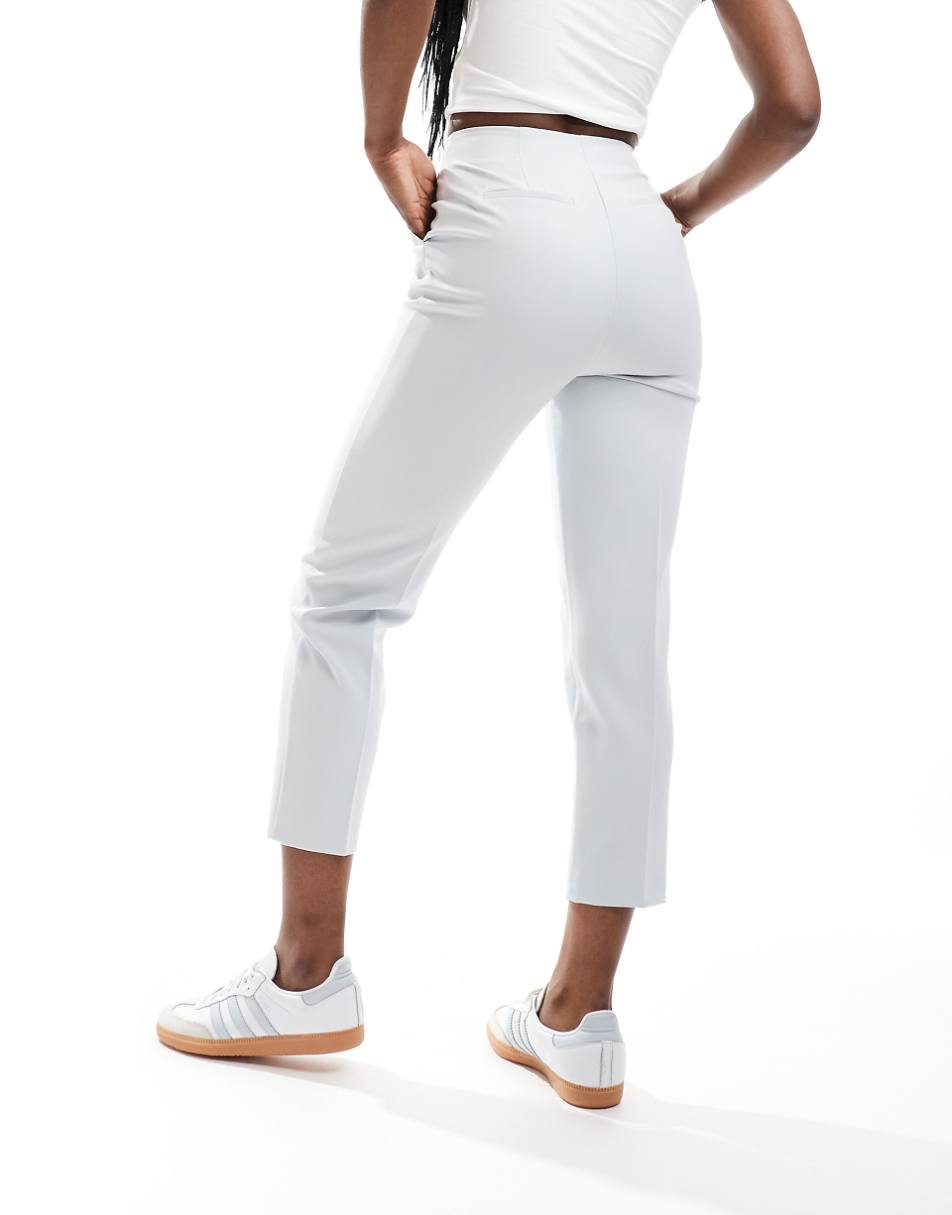 Miss Selfridge high rise cigarette pants in gray blue