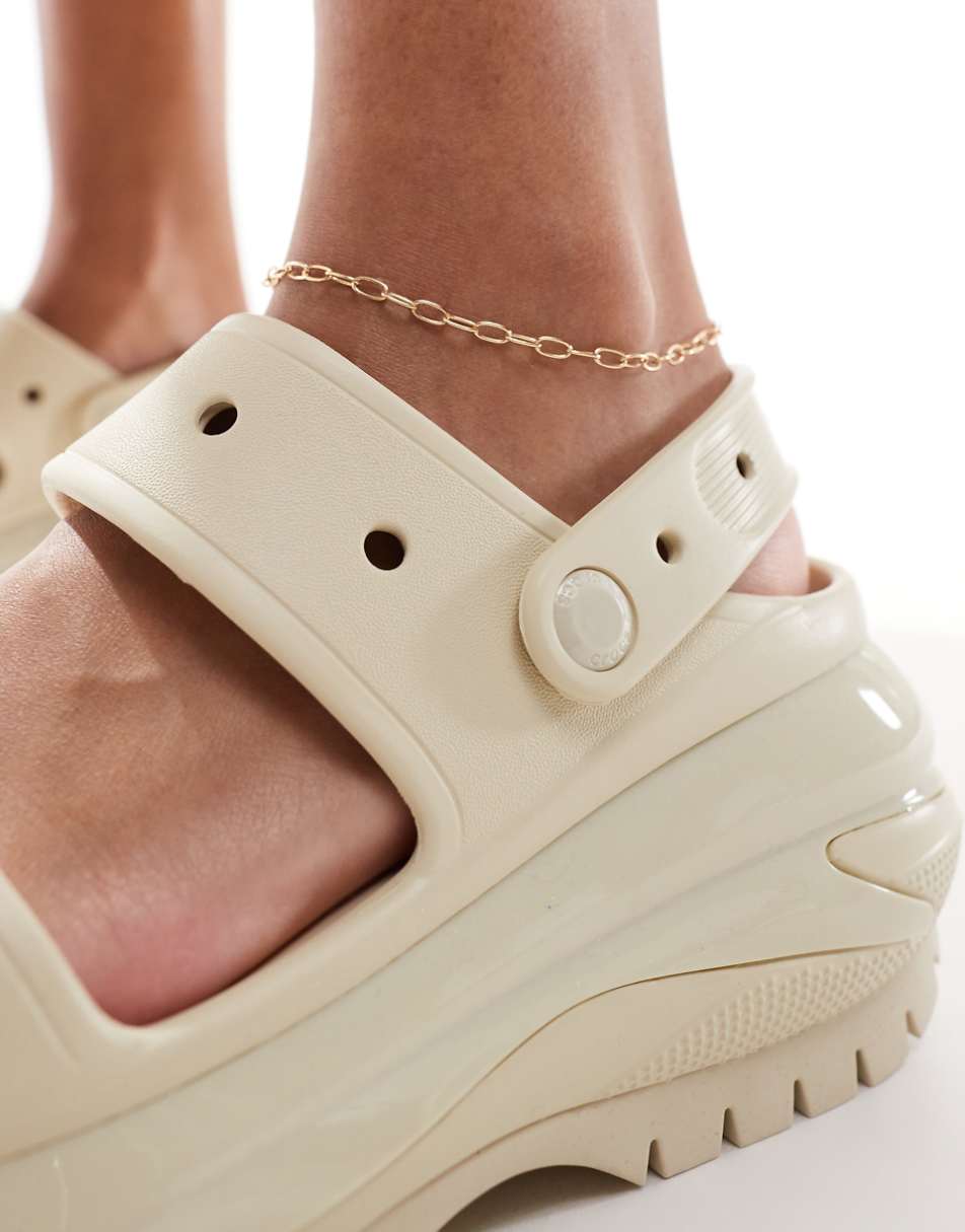 Crocs Mega Crush sandals in bone