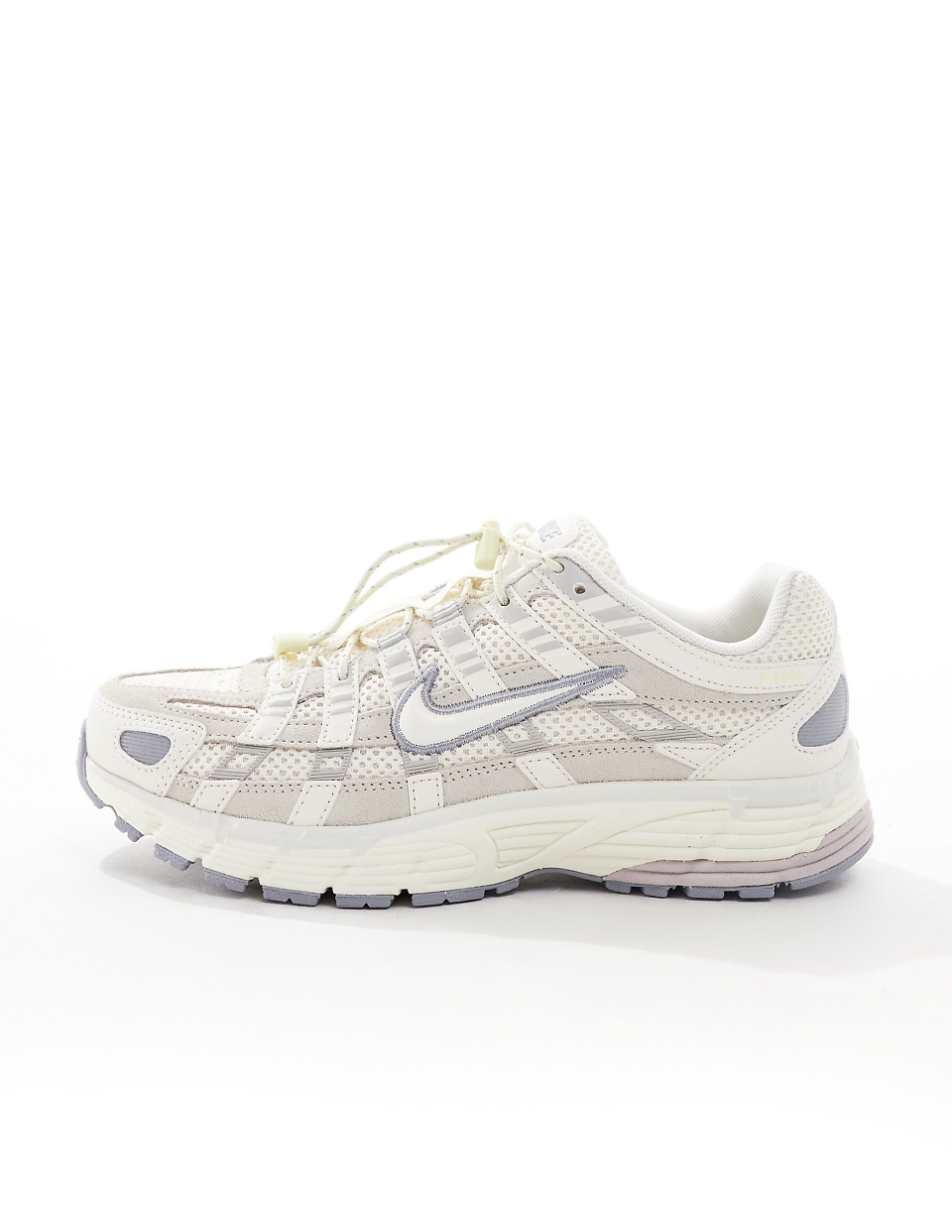 Nike P-6000 sneakers in off white with metallic detail