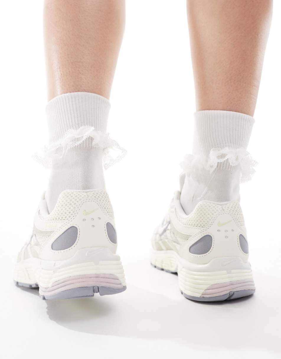 Nike P-6000 sneakers in off white with metallic detail