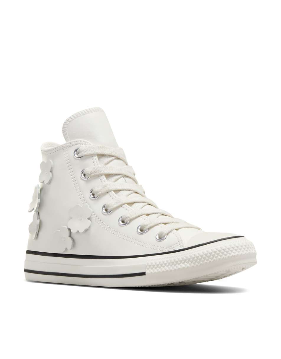 Converse Chuck Taylor All Star Hi sneakers in white with 3D floral