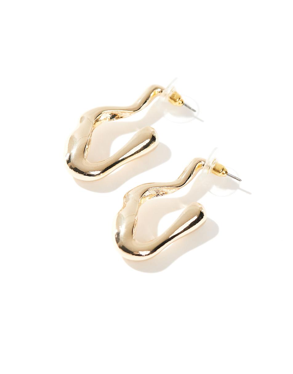 8 Other Reasons molten hoop earrings in gold plated