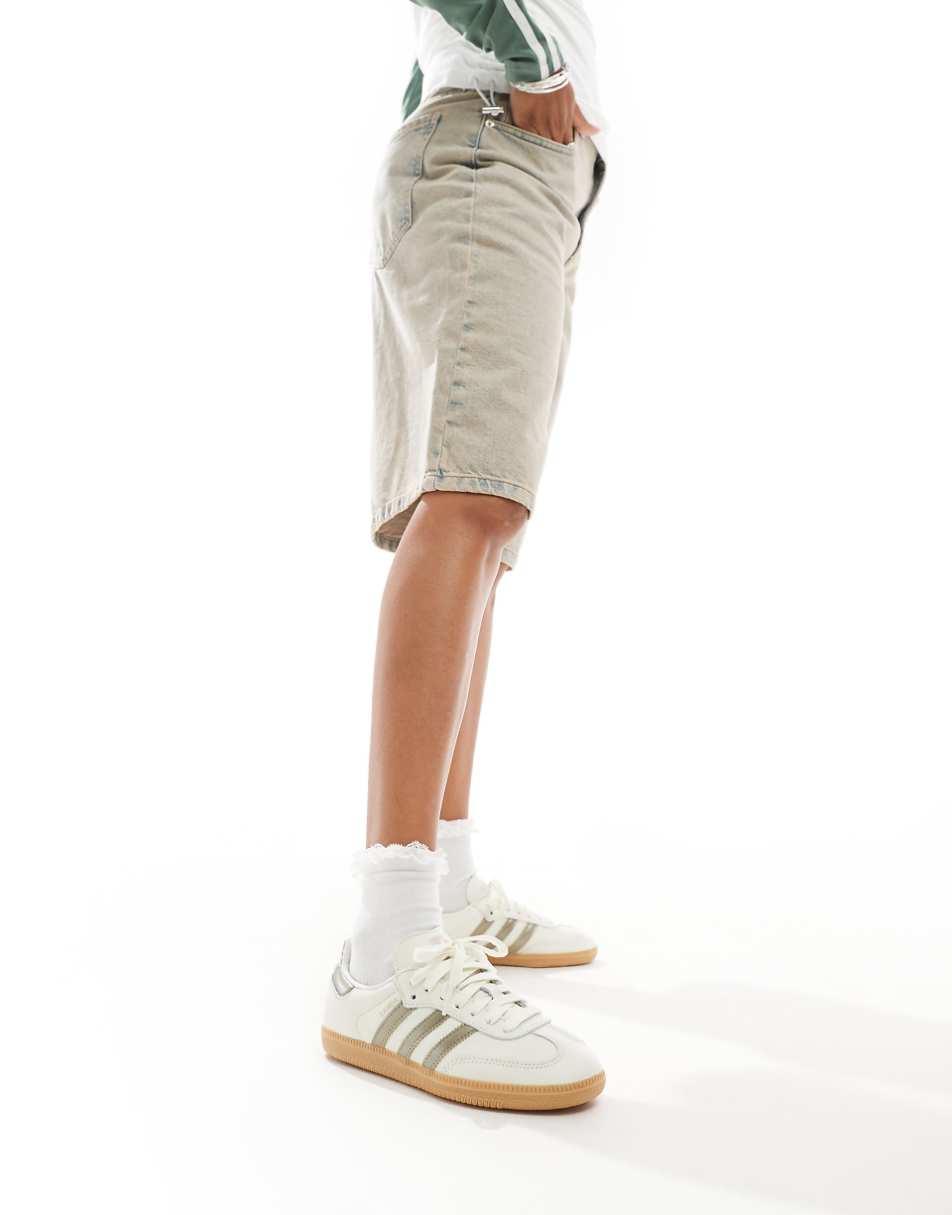 adidas Originals Samba OG sneakers in white and gold
