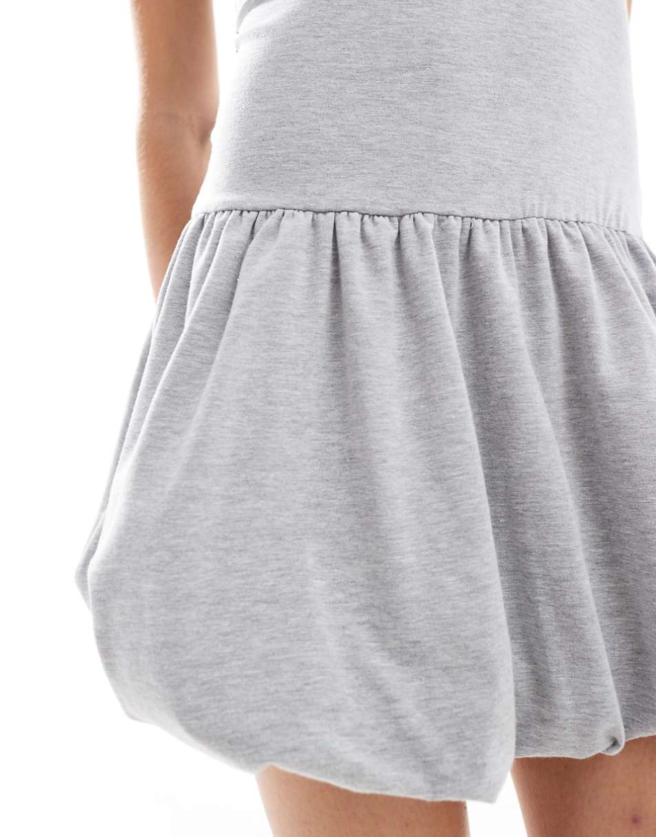 Miss Selfridge bubble cami mini dress in heather gray