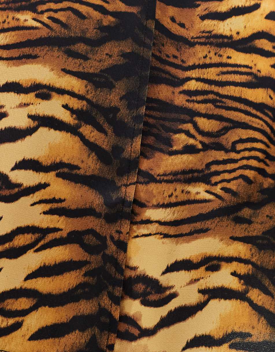 ASOS DESIGN wrap satin mini skirt in animal print