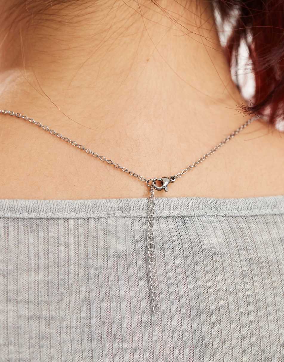 Lost Souls stainless steel star necklace in stainless silver