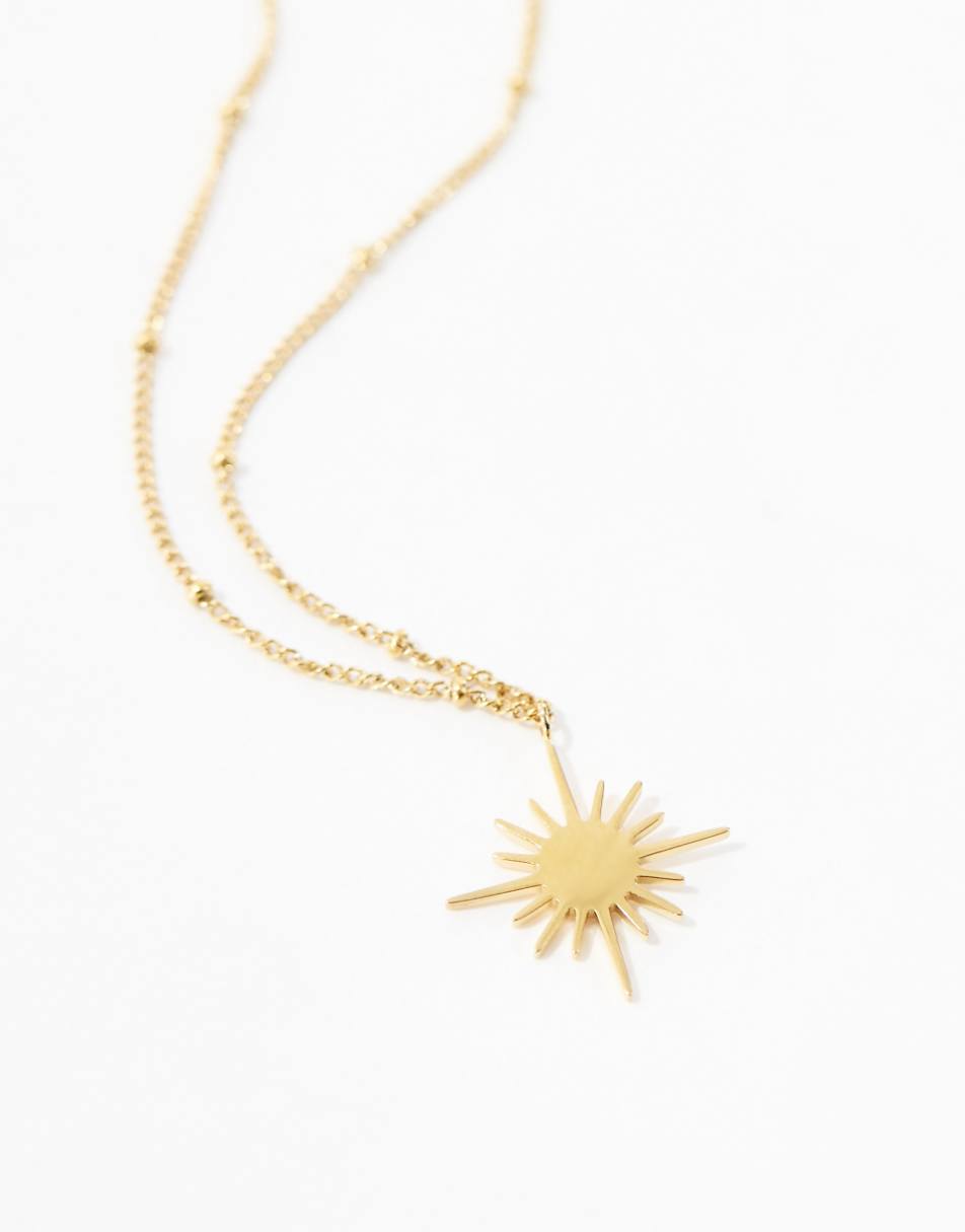 Lost Souls stainless steel star pendant necklace in 18k gold plated