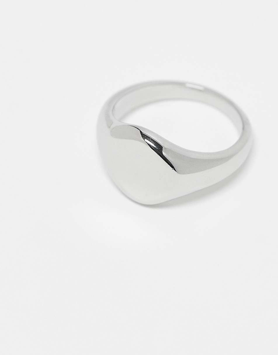 Lost Souls stainless steel signet ring in silver