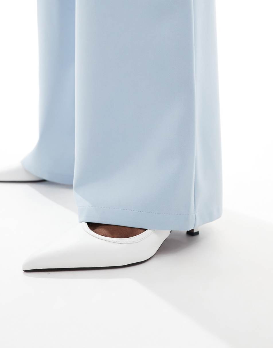 ASOS DESIGN relaxed tailored dad pant in light blue