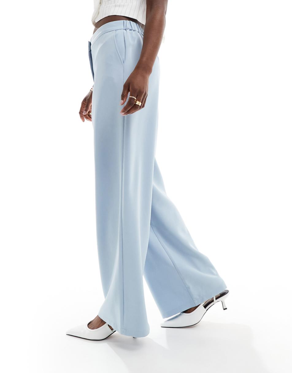 ASOS DESIGN relaxed tailored dad pant in light blue