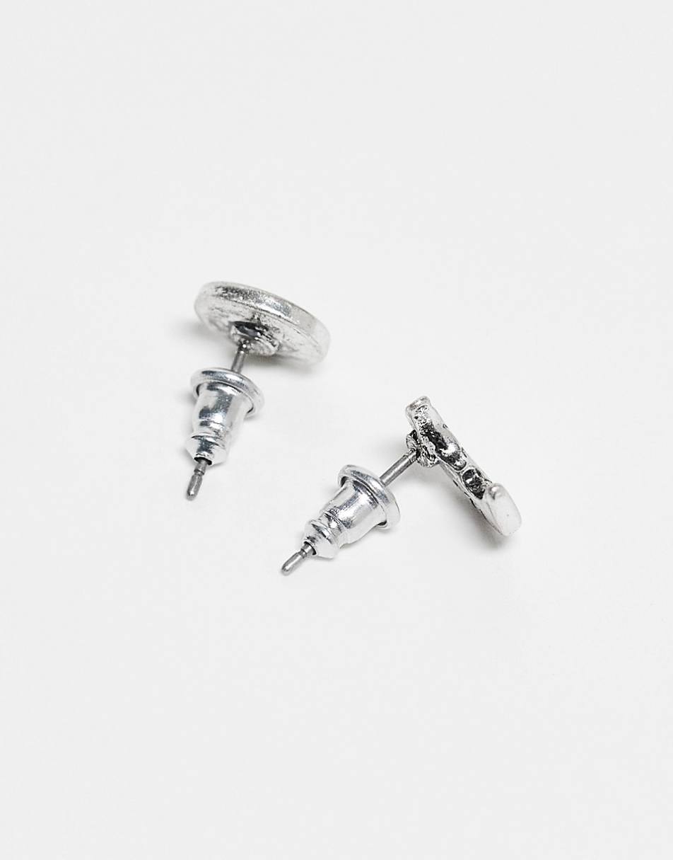 Classics 77 sun and moon stud earrings in silver