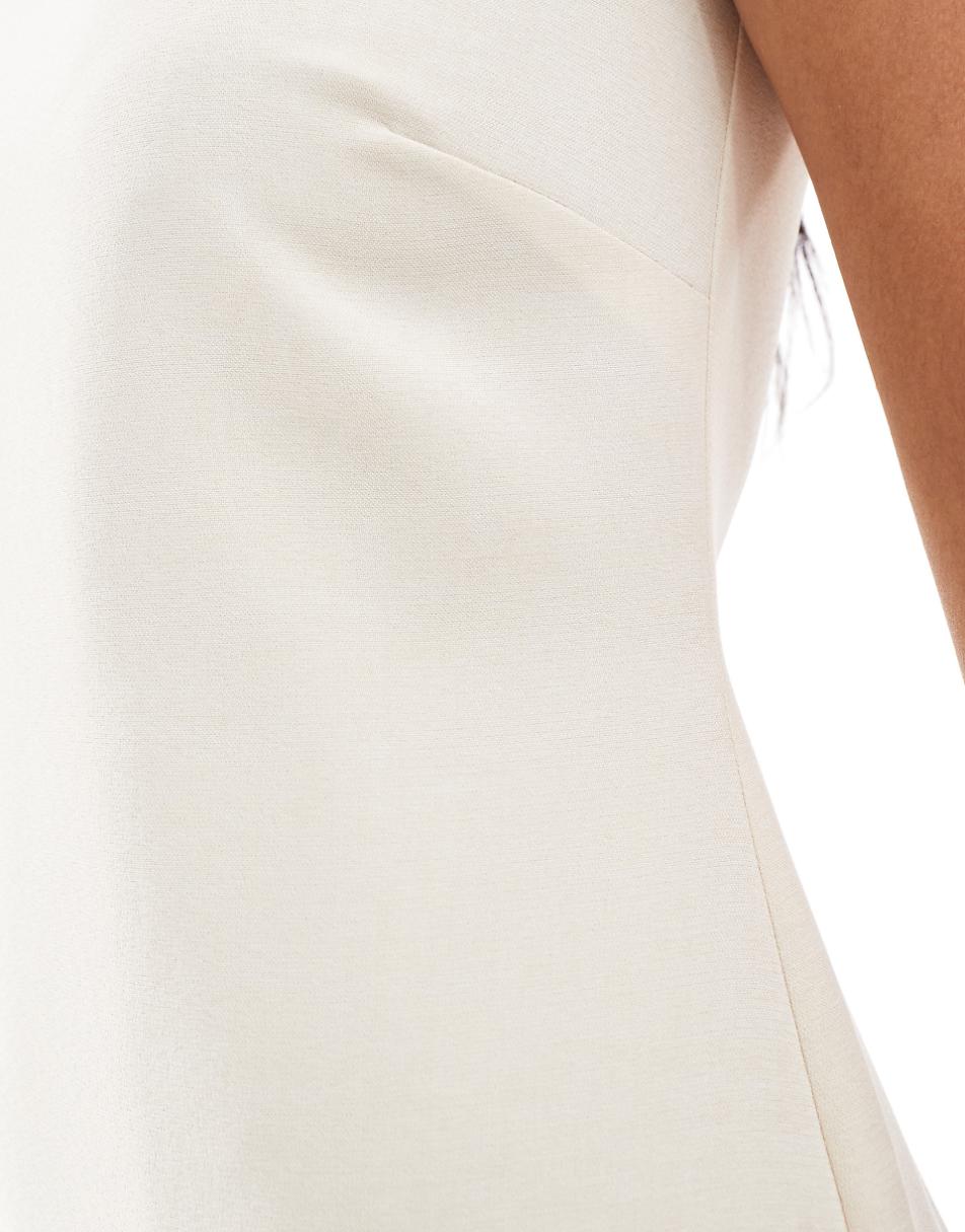 Closet London minimal mini dress in cream
