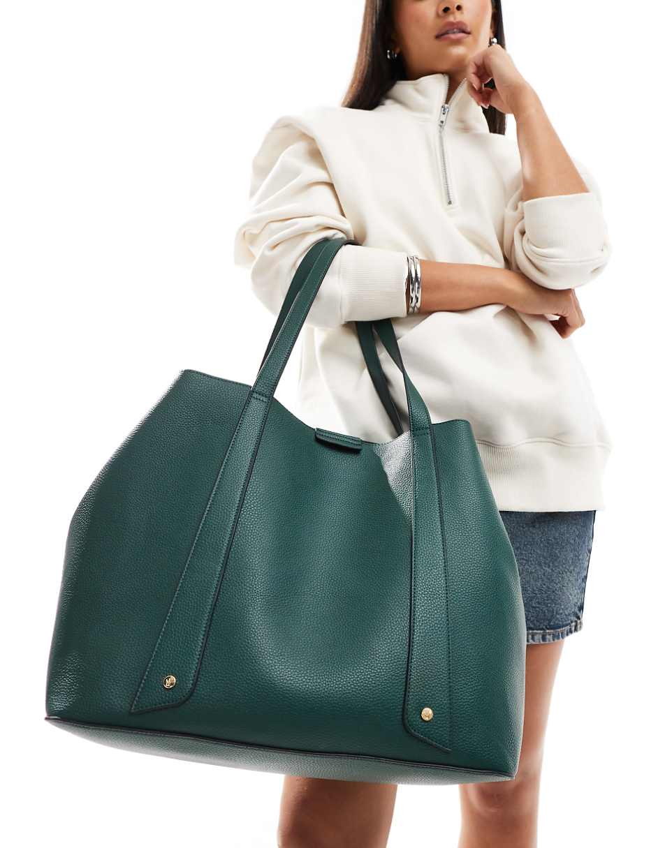 Accessorize soft shoulder bag in dark green