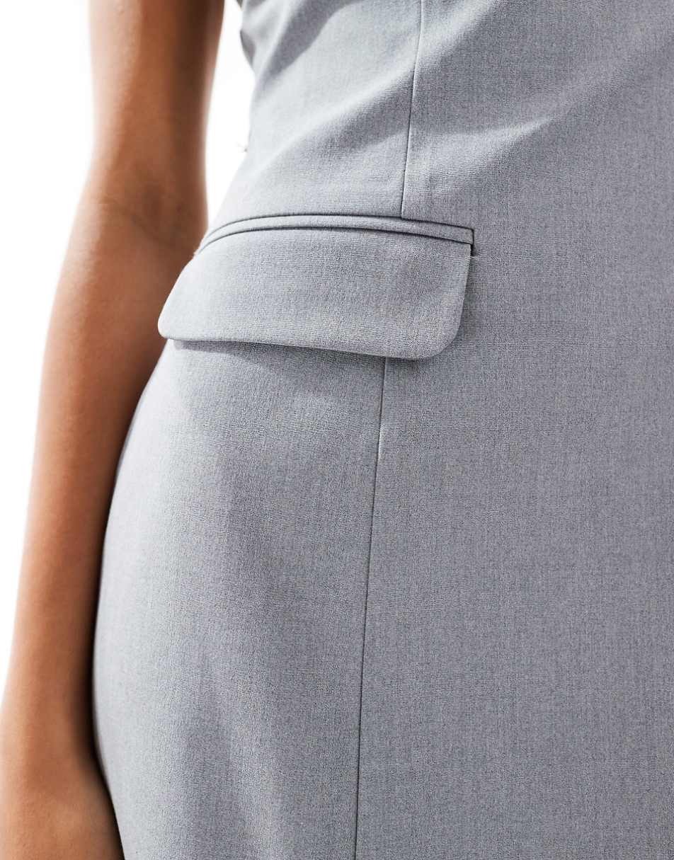 Ever New cap sleeve tailored mini dress in gray