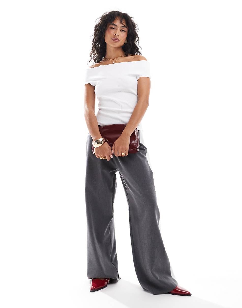 Mango bardot top in white