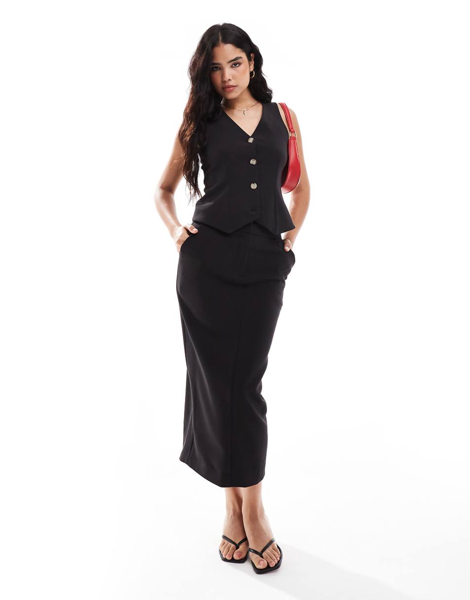 Closet London vest in black - part of a set
