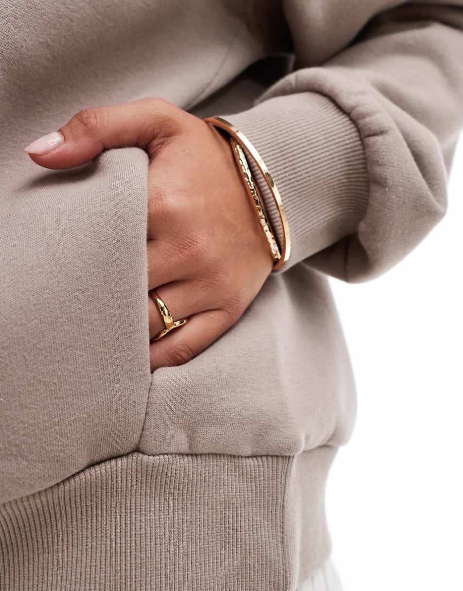 Bershka oversized sweatshirt in sand