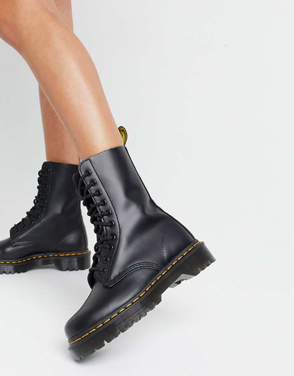 Dr Martens 1490 10 eye bex boots in black