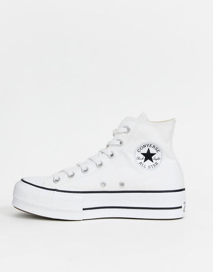 Converse Chuck Taylor All Star Hi Lift canvas platform sneakers in white