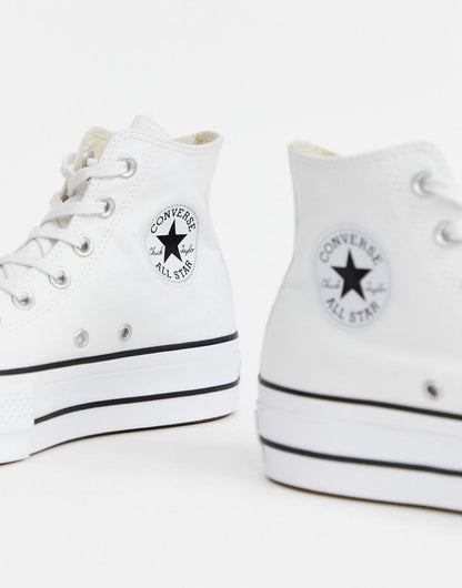 Converse Chuck Taylor All Star Hi Lift canvas platform sneakers in white