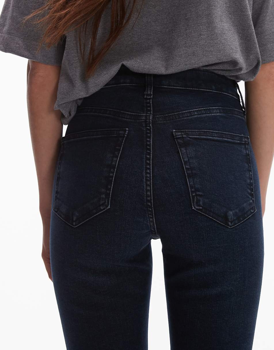 Topshop high rise Jamie jeans in blue black