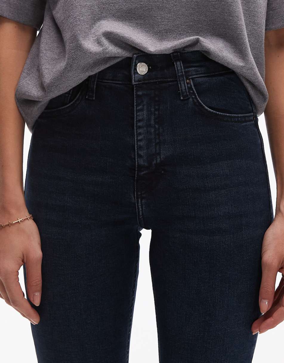 Topshop high rise Jamie jeans in blue black