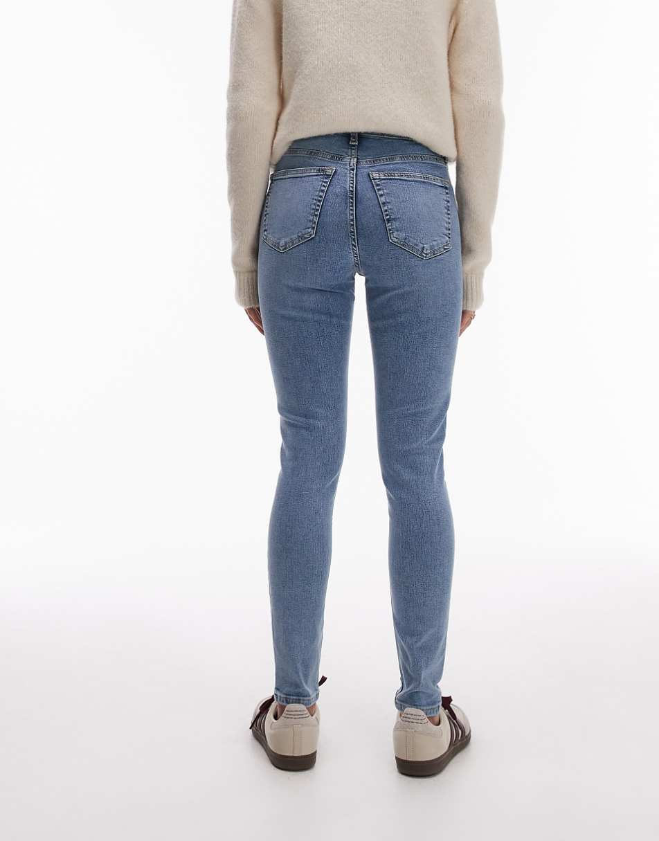 Topshop high rise Jamie jeans in bleach