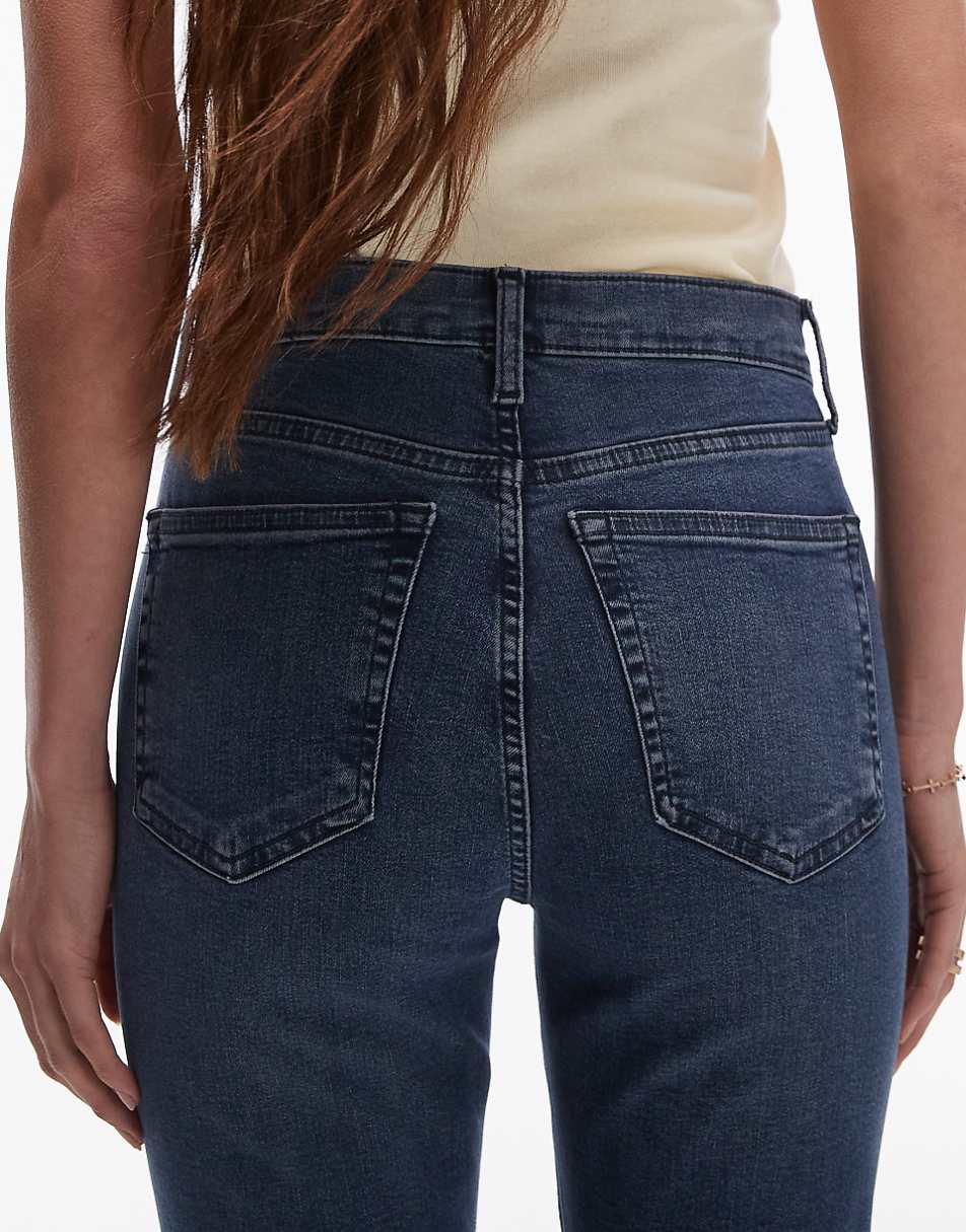 Topshop high rise Jamie jeans in storm blue