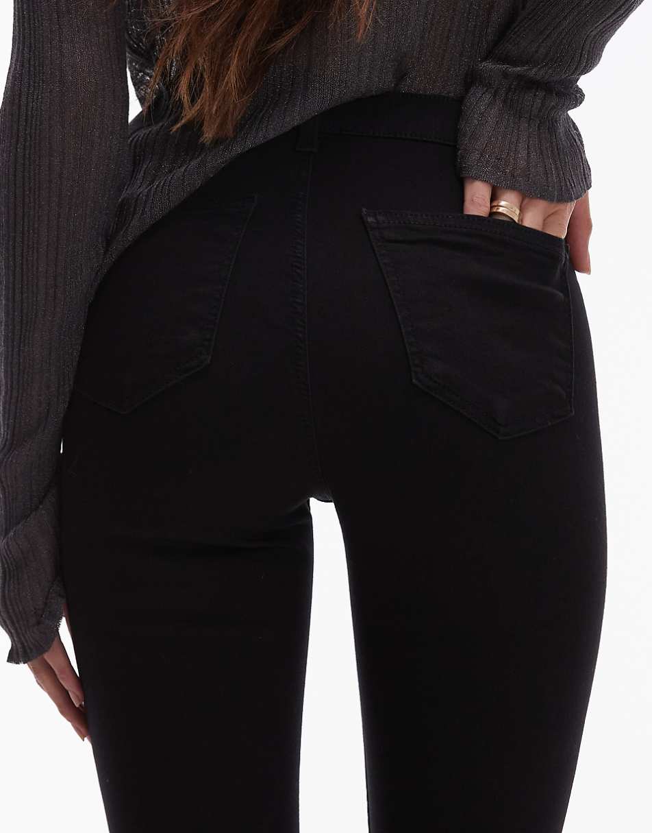 Topshop high rise joni jeans in black