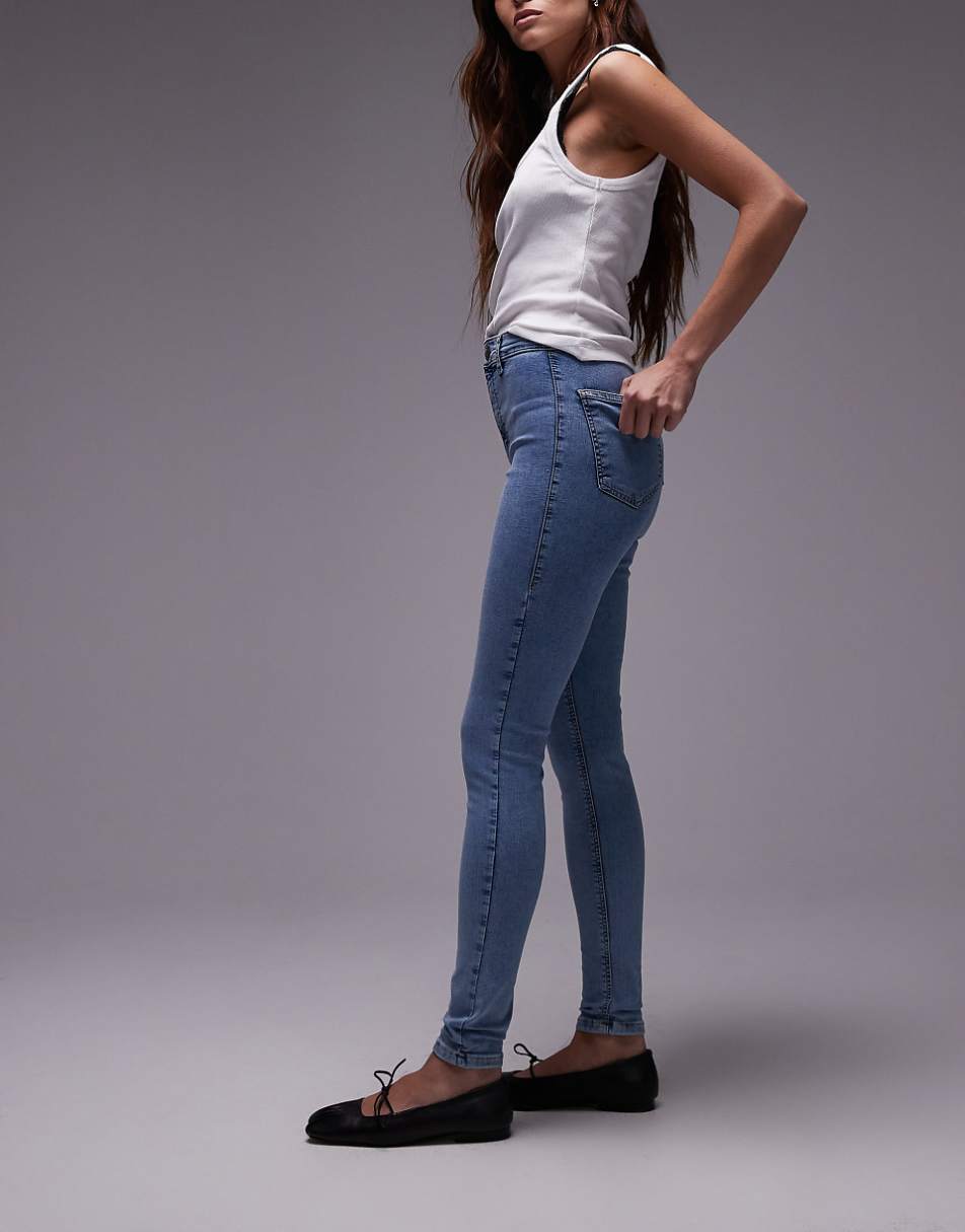 Topshop high rise Joni jeans in bleach