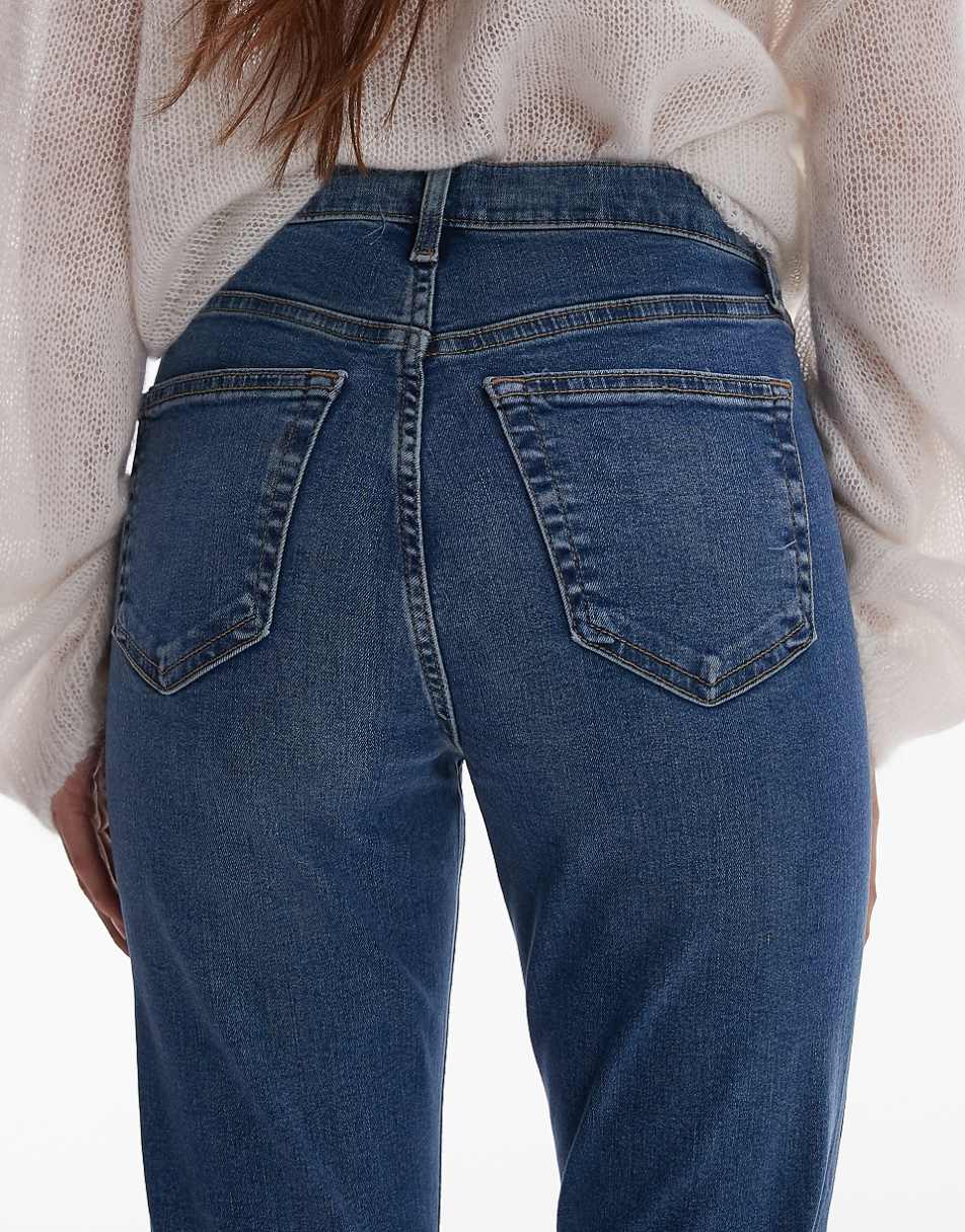 Topshop high rise Jamie jeans in mid blue