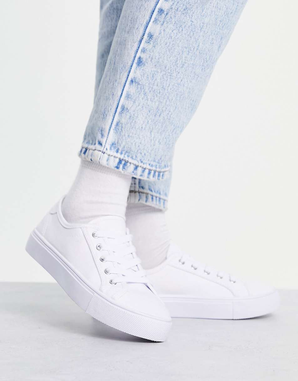 ASOS DESIGN Dizzy lace up sneakers in white