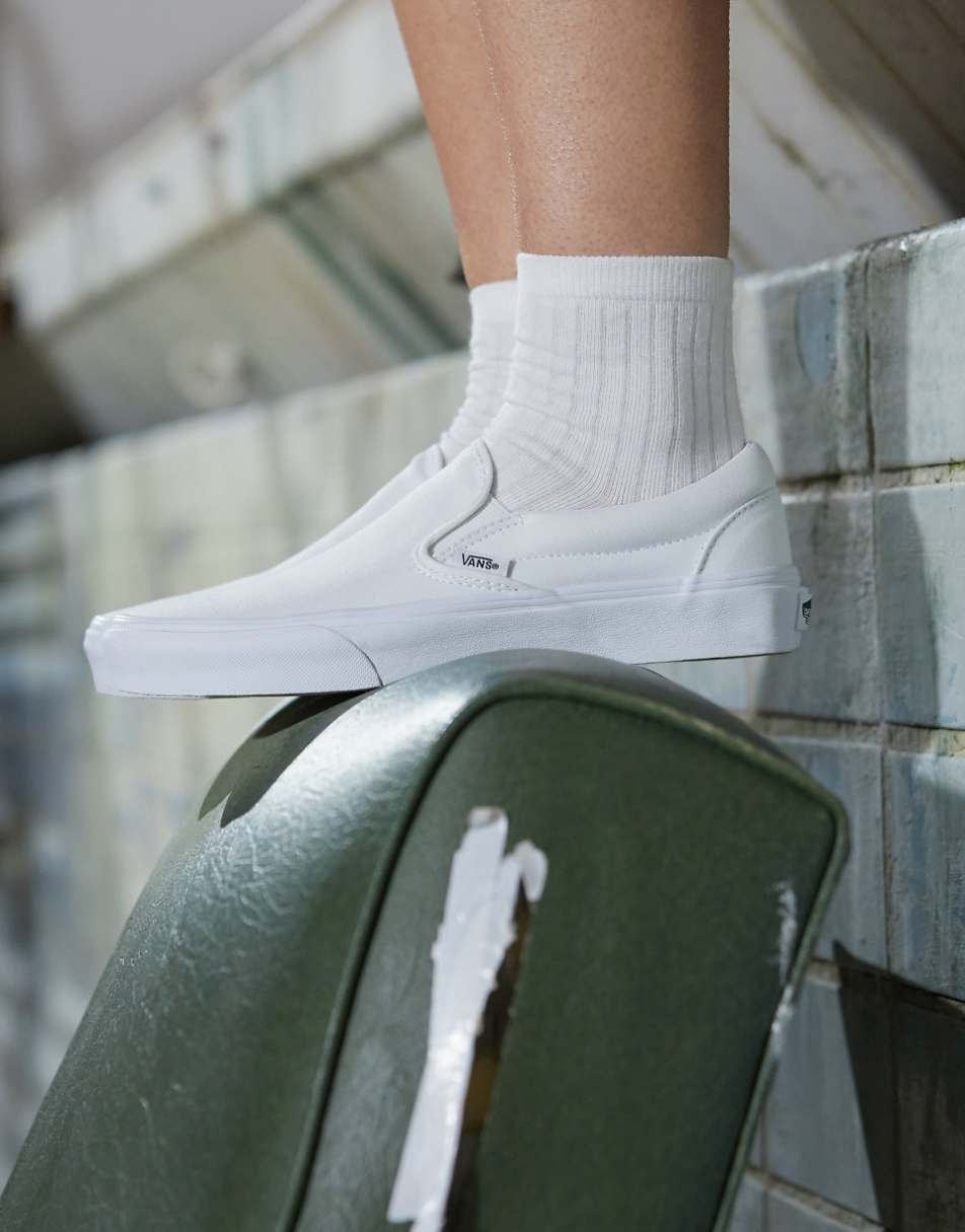 Vans Classic Slip-On plimsolls in white